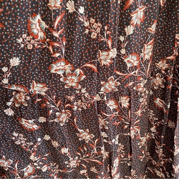 Anthropologie Dolan Left Coast Stratton Dress Maxi Long Smocked Floral Carbon - Picture 7 of 12